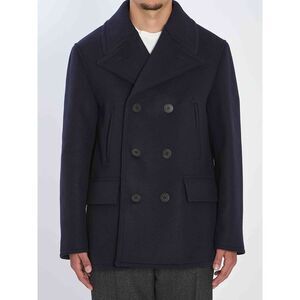 Burberry Men Pea Coat In Wool